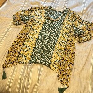 Floral Tassel Top